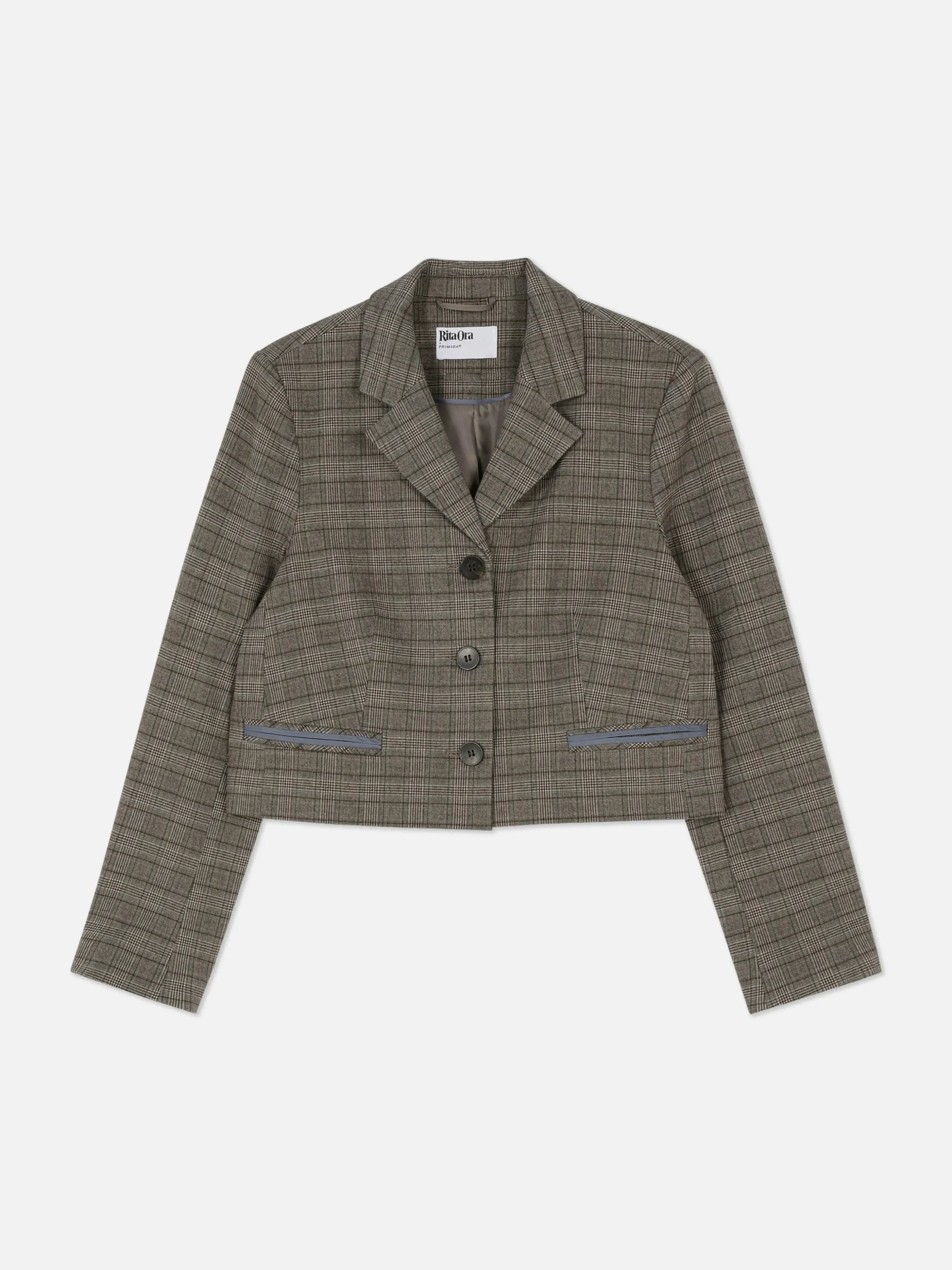 Blazer Curto Xadrez Rita Ora