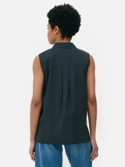 Blusa S/ Mangas Botões