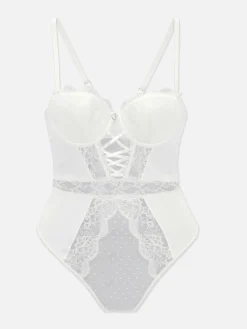 Body Copas Almofadadas Renda Noiva