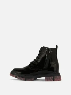 Botas Sola Cintilante Imitação Pele Verniz