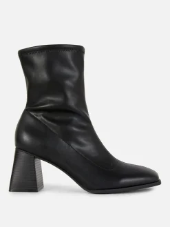 Botins Biqueira Quadrada Elástico