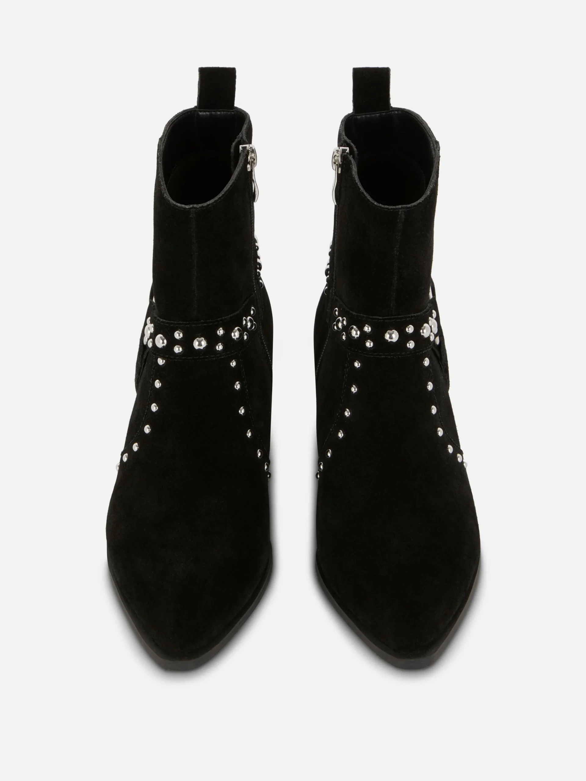 Botins Imitação Camurça Tachas Rita Ora
