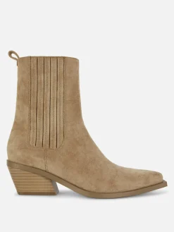Botins Salto Baixo Western