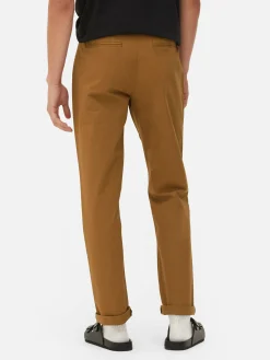 Calças Chino Elásticas Corte Justo