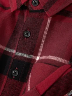 Camisa Manga Comprida Botões Xadrez