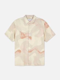 Camisa Manga Curta Padrão Abstrato Kem