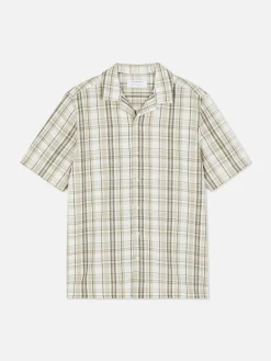 Camisa Manga Curta Xadrez Texturada