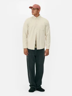 Camisa Sarja Algodão Manga Comprida