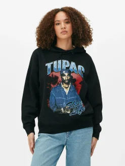 Camisola Capuz Gráfica Tupac