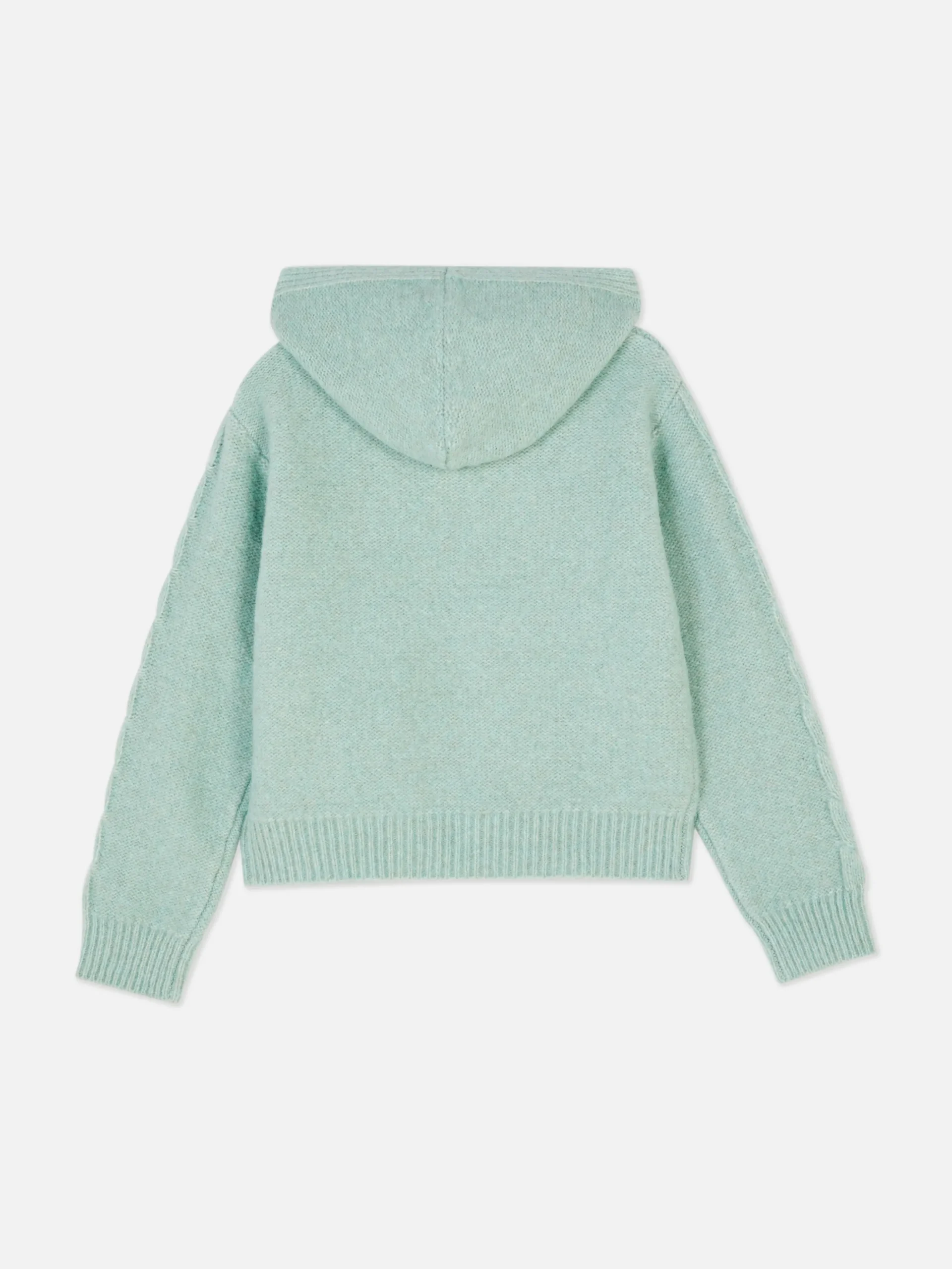 Camisola Capuz Malha Entrançada