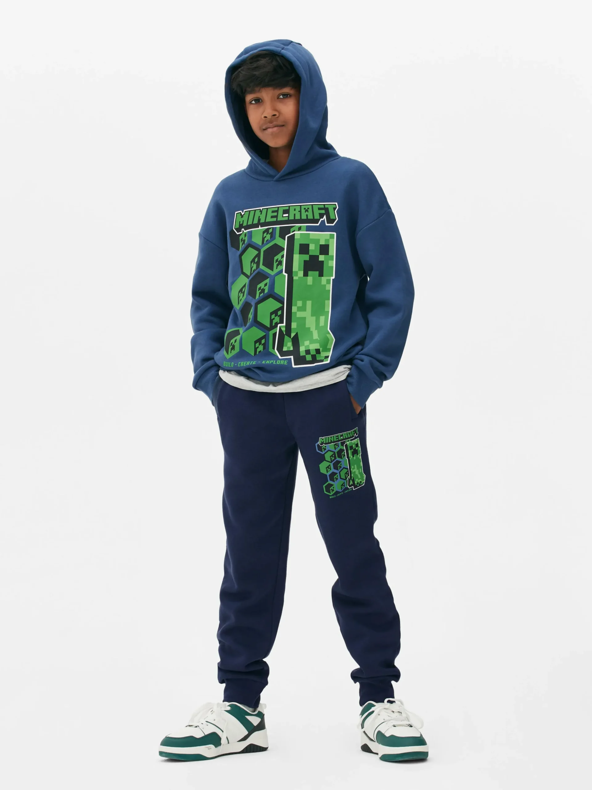 Camisola Capuz Minecraft Creeper