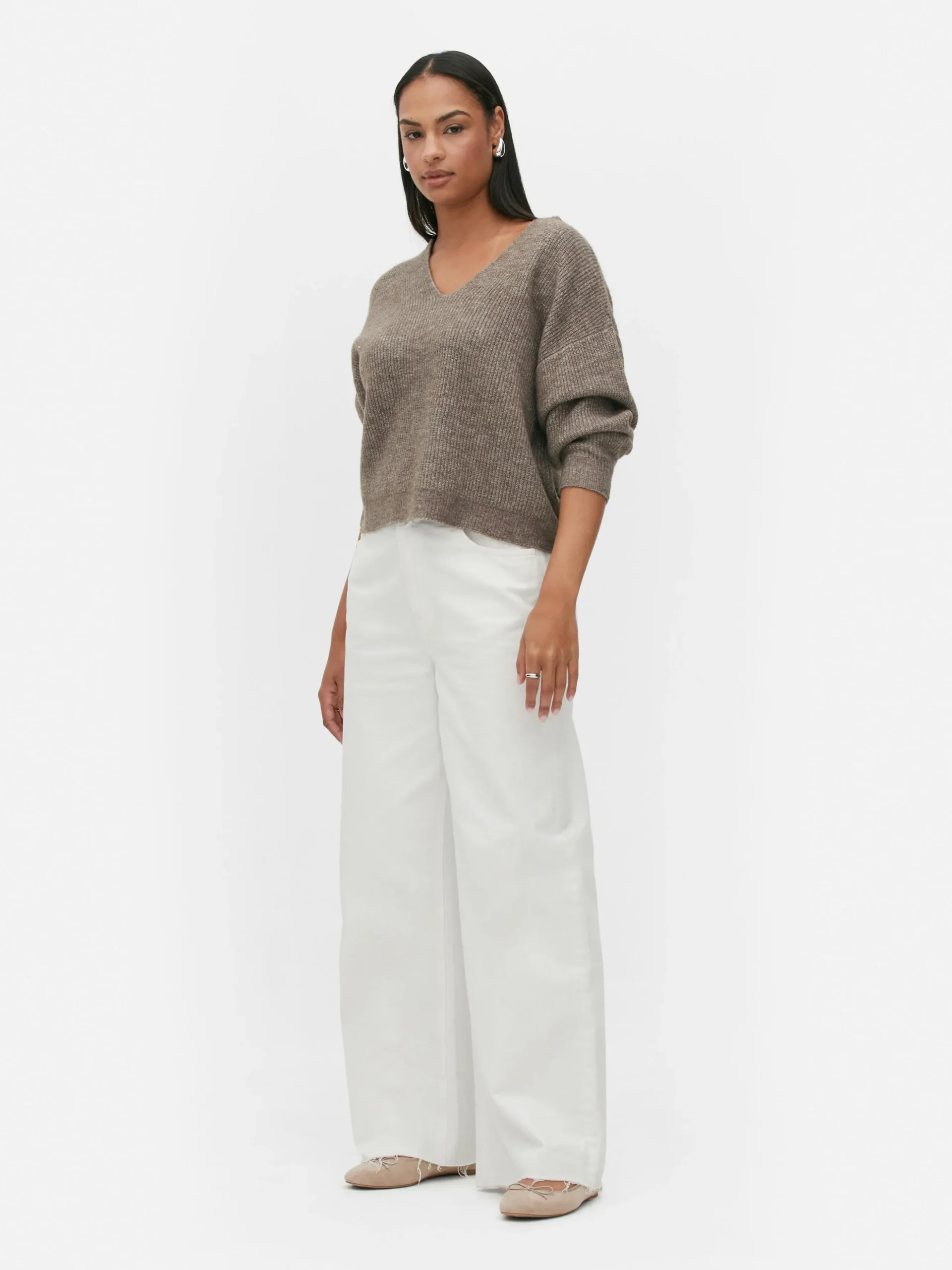 Camisola Decote V Malha