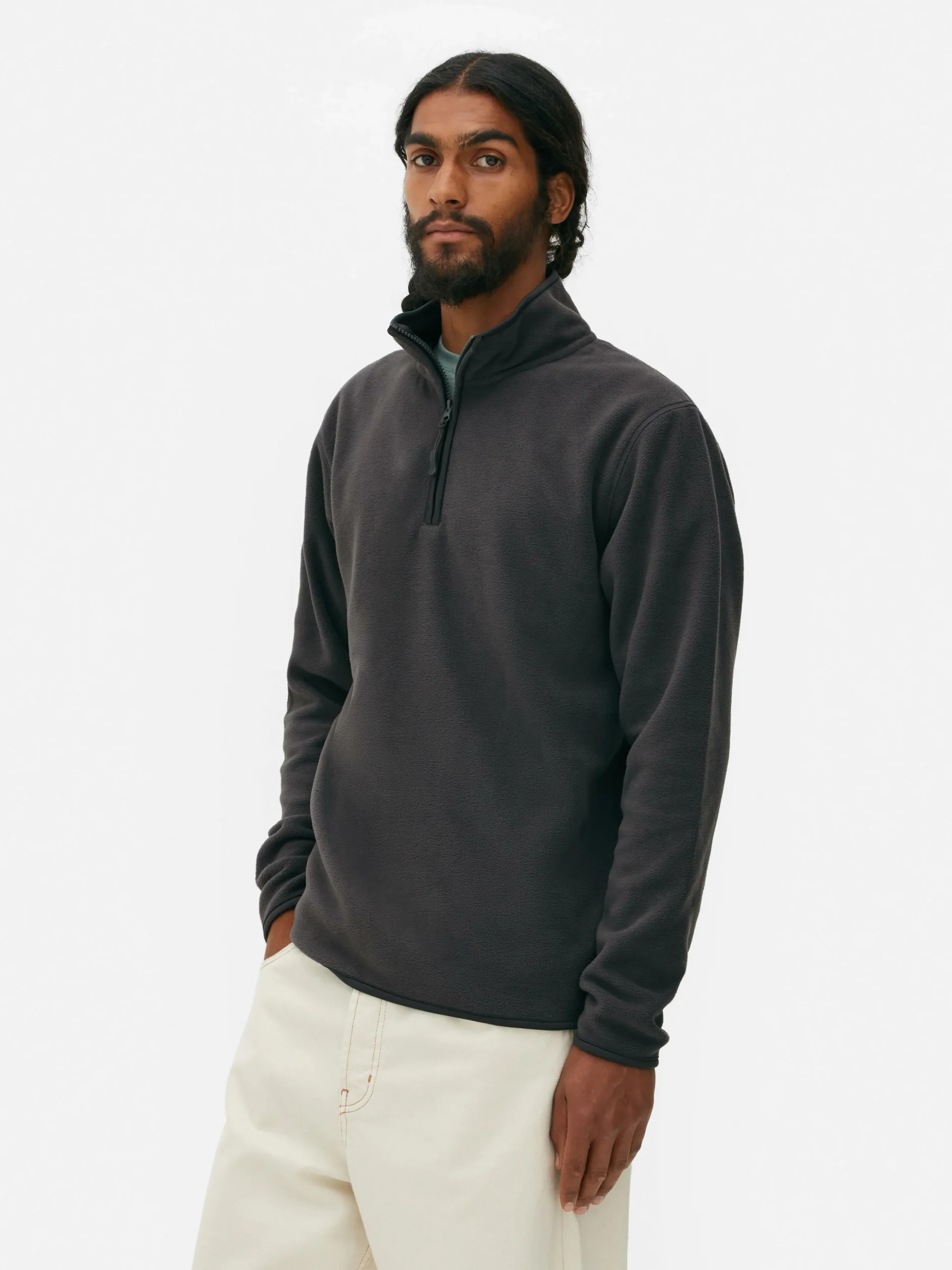 Camisola Malha Polar 1/2 Fecho Correr