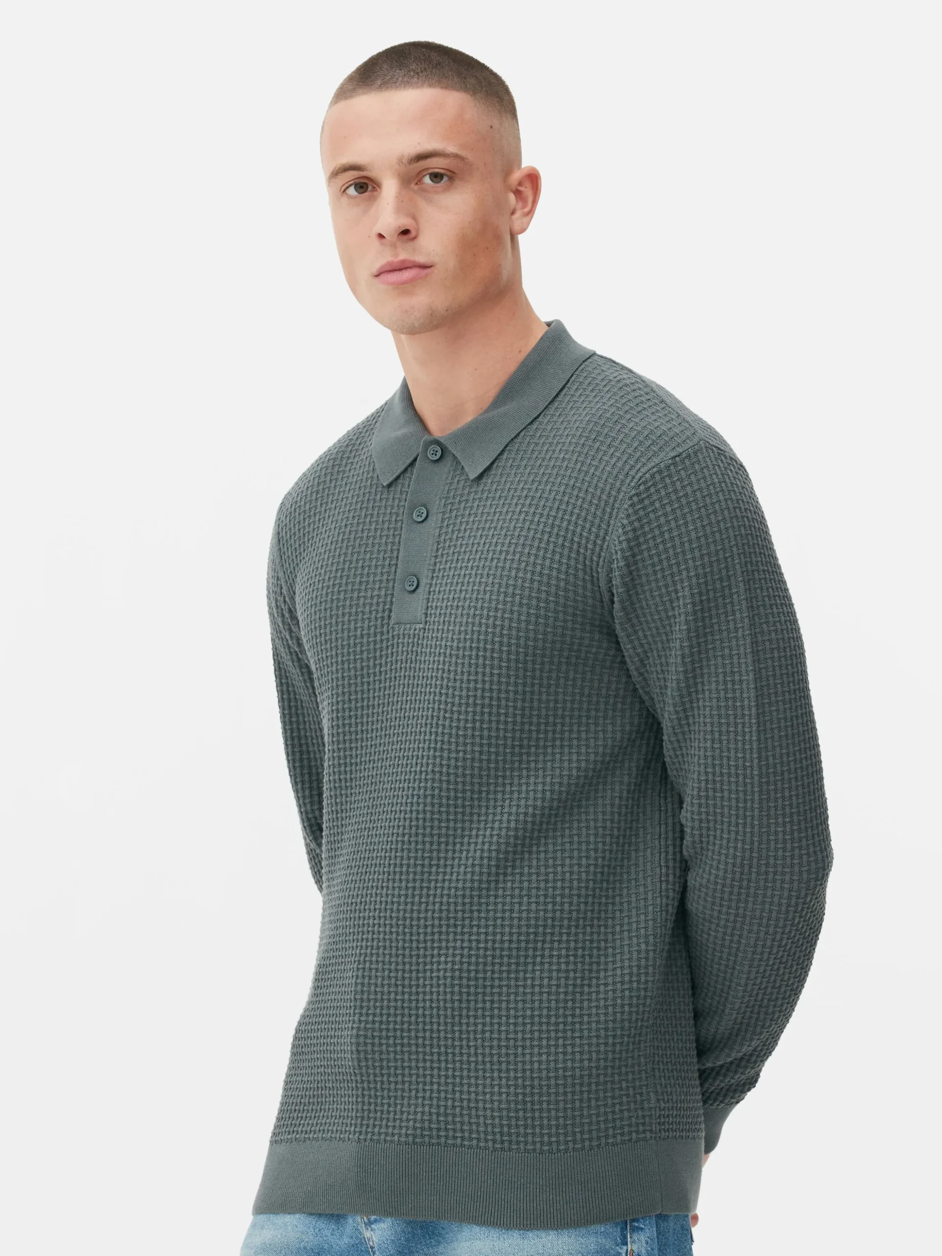 Camisola Polo Texturada
