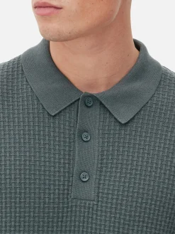 Camisola Polo Texturada