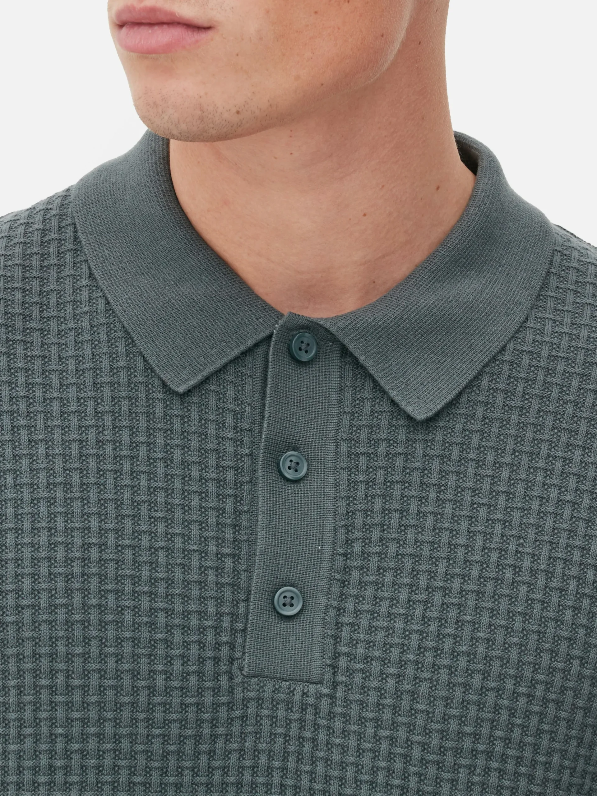 Camisola Polo Texturada