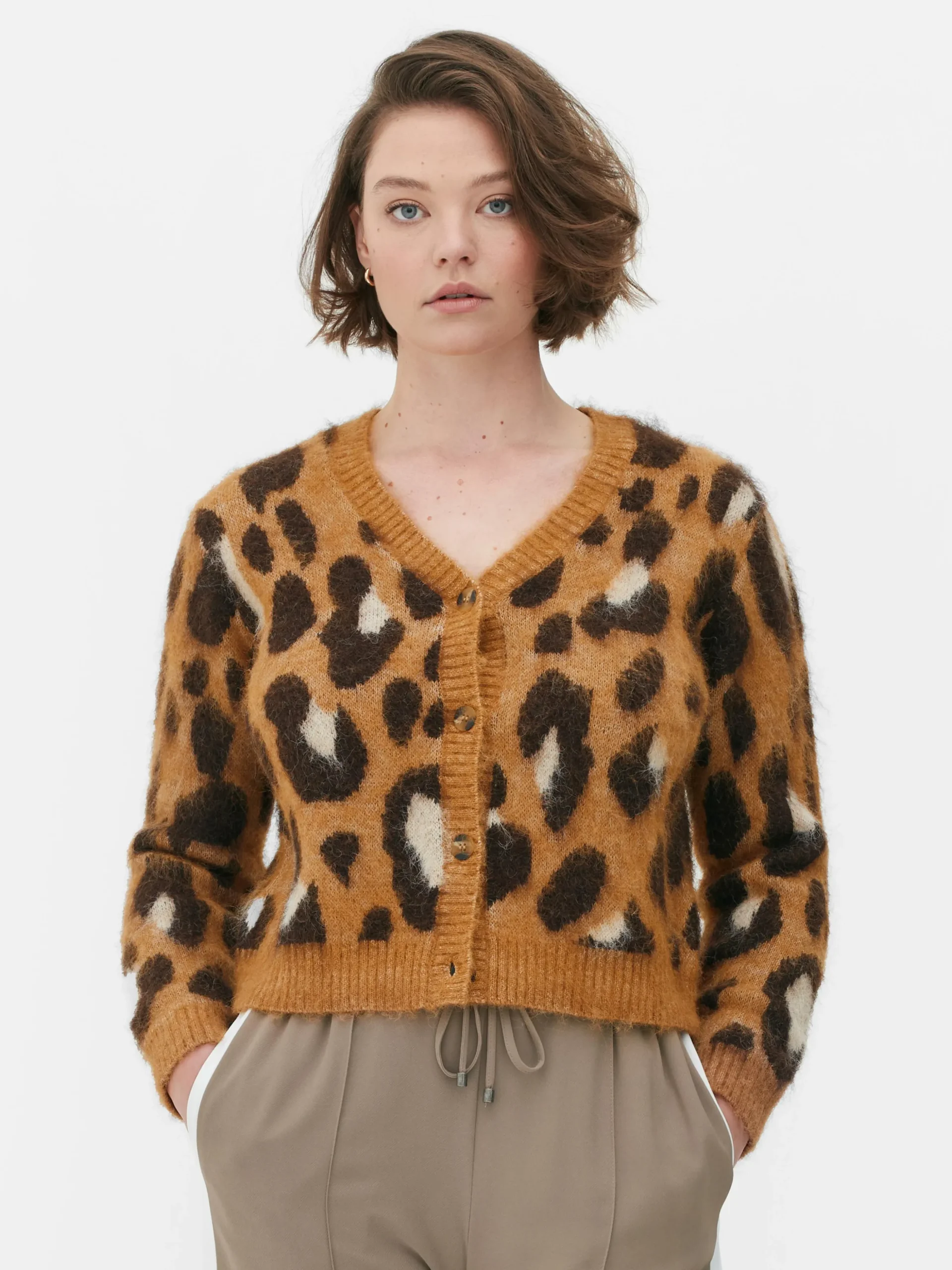 Casaco Malha Curto Leopardo