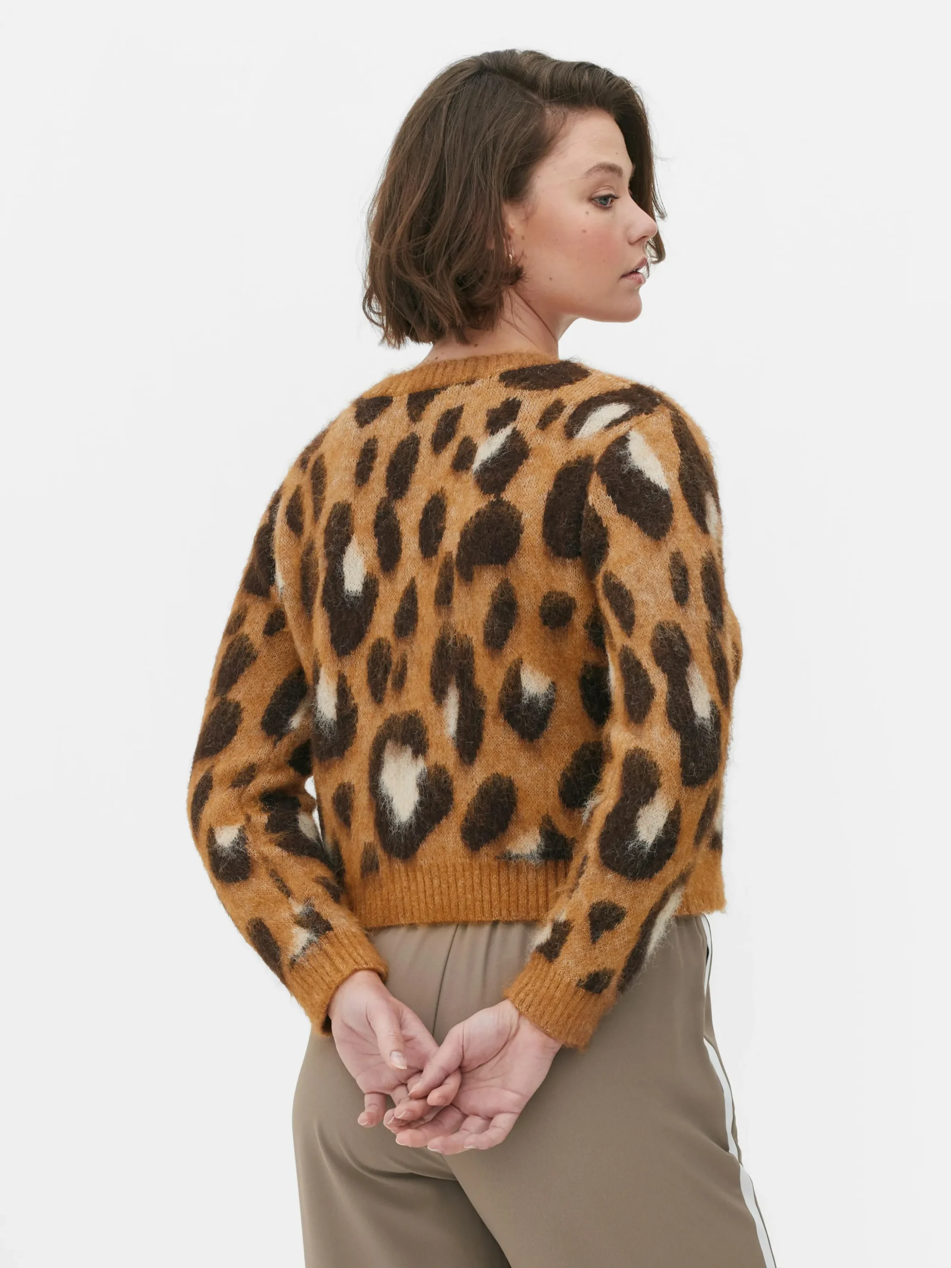 Casaco Malha Curto Leopardo