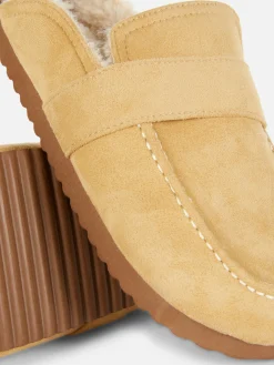Chinelos Loafer Forrados Imitação Pelo