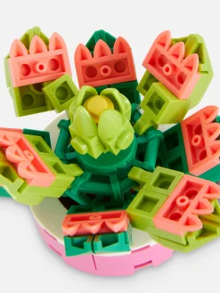 Conjunto Blocos Construção Planta Suculenta