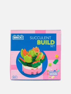 Conjunto Blocos Construção Planta Suculenta