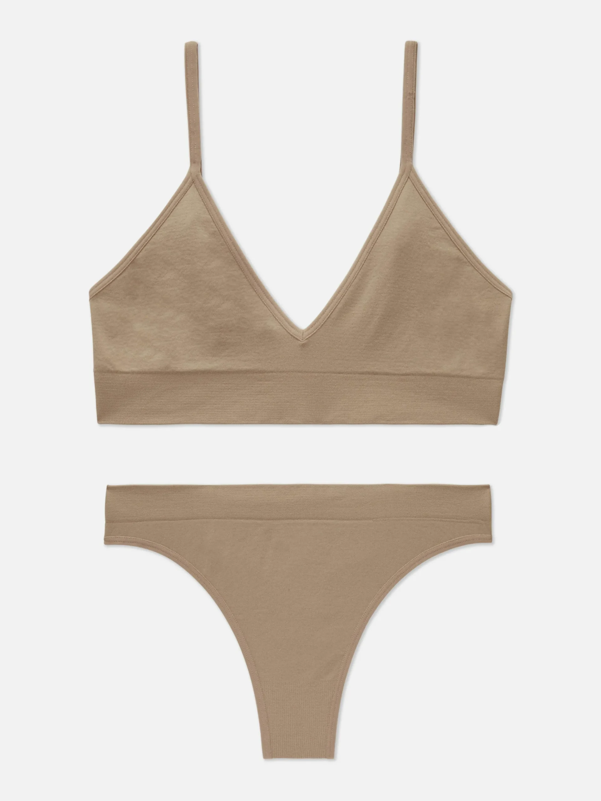 Conjunto Bralette Triângulo/tanga S/ Costuras