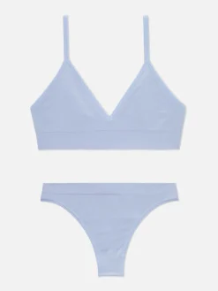 Conjunto Bralette Triângulo/tanga S/ Costuras