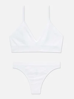 Conjunto Bralette Triângulo/tanga S/ Costuras