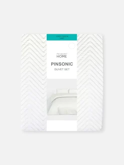 Conjunto Capa Edredão King Padrão Chevron Pinsonic