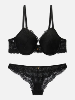 Conjunto Sutiã T-shirt/cuecas Renda