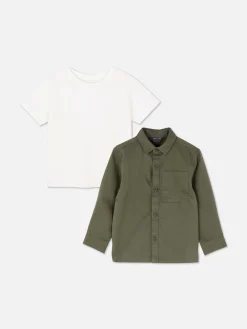 Conjunto T-shirt/camisa Manga Comprida