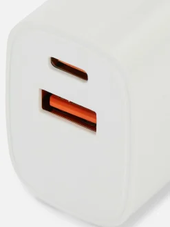 Ficha Dois Pinos USB Dupla 10 W