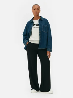Leggings Corte Perna Larga