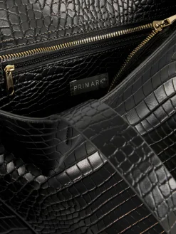 Mala Shopper Efeito Crocodilo Extra Grande