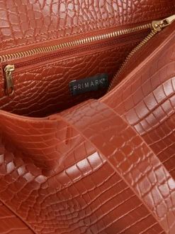 Mala Shopper Efeito Crocodilo Extra Grande