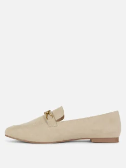 Mocassins Detalhe Corrente Ajuste Largo