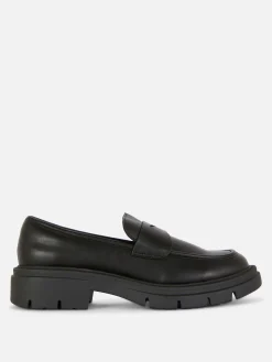 Mocassins Sola Grossa Imitação Pele