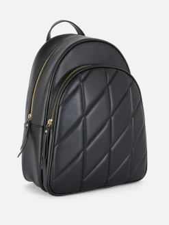 Mochila Acolchoada Imitação Pele