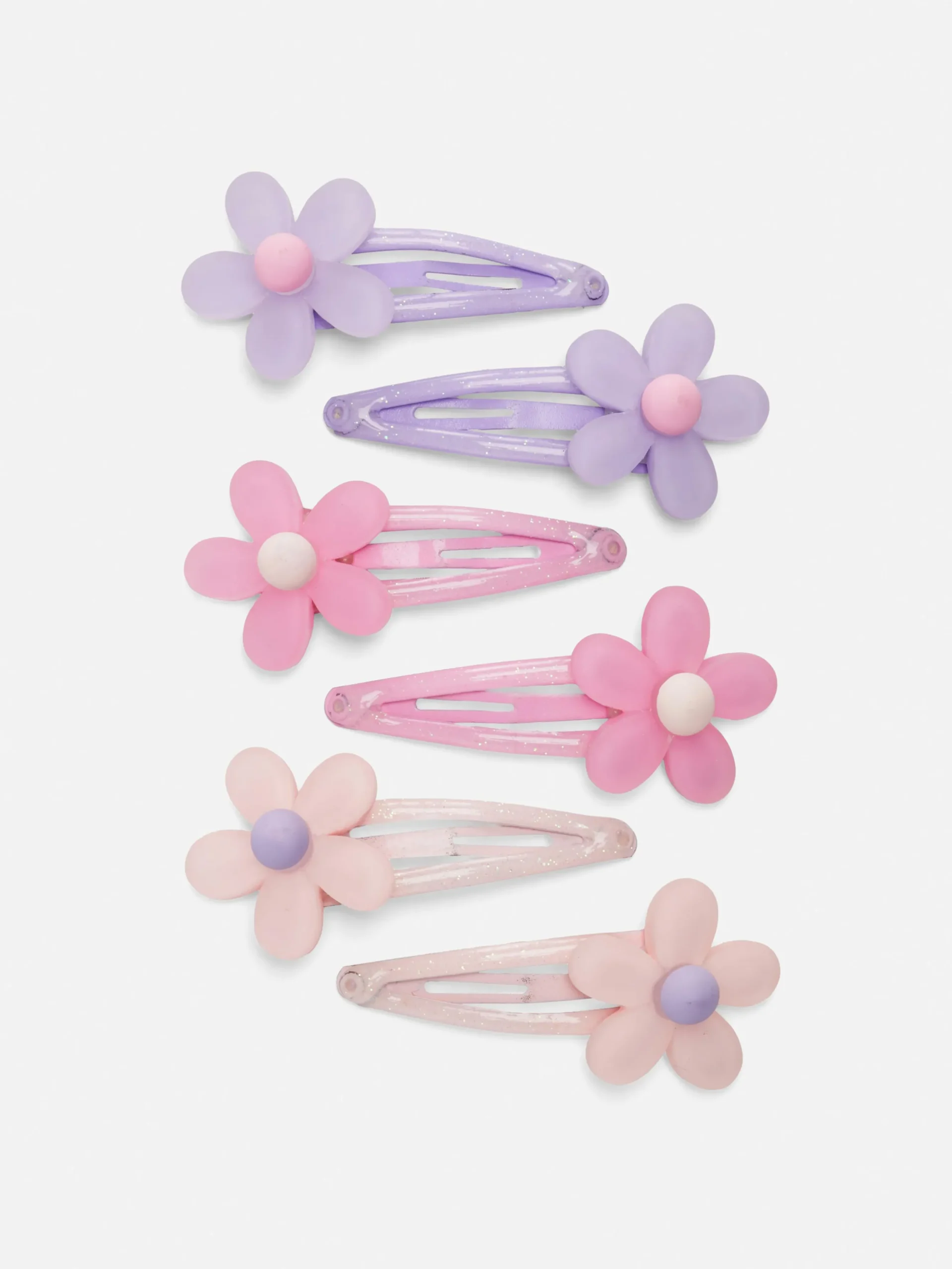 Pack 6 Ganchos Cabelo Pressão Flor