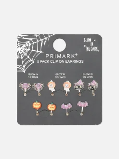 Pack 5 Pares Brincos Mola Halloween