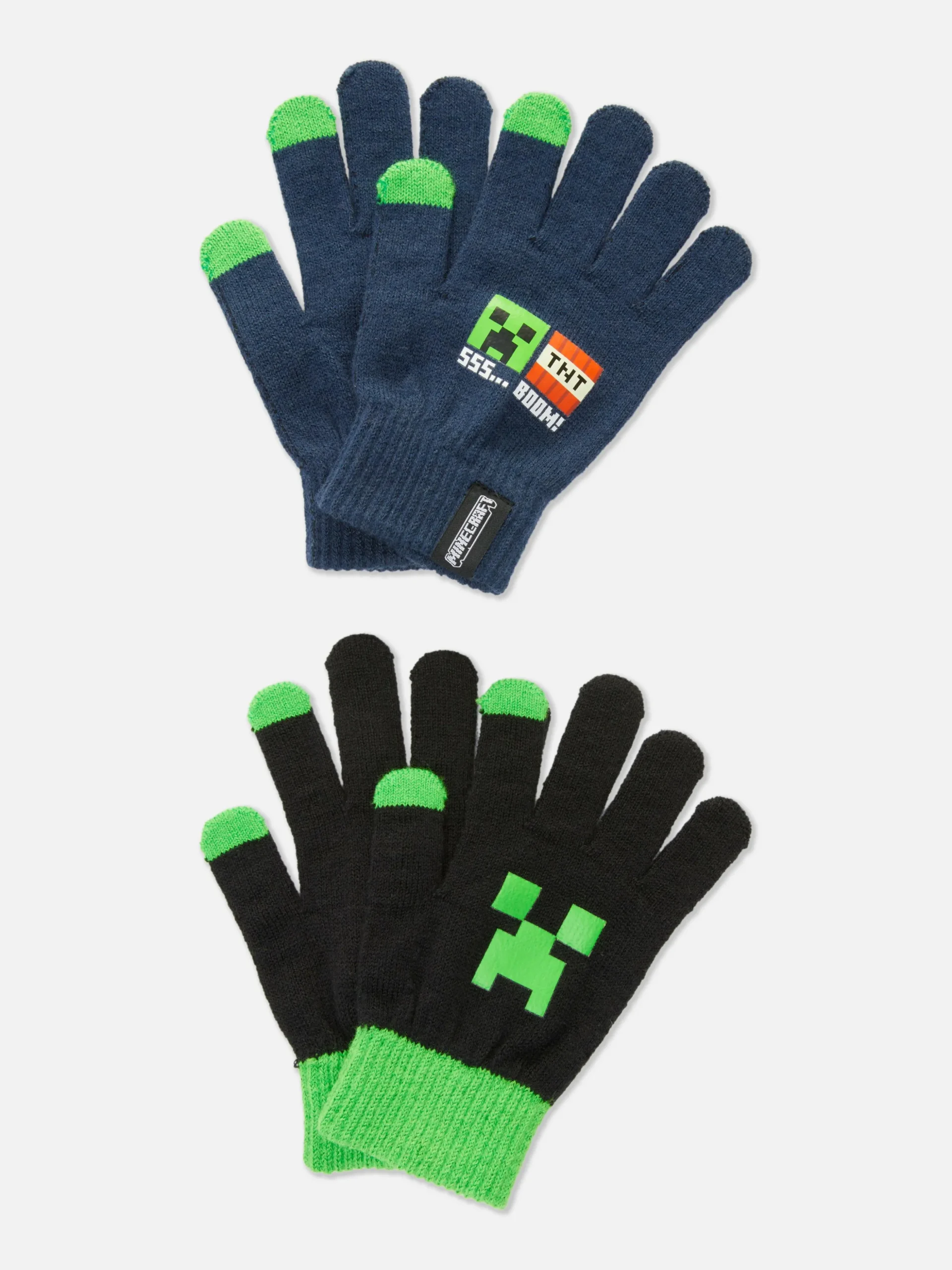 Pack 2 Pares Luvas Malha Minecraft