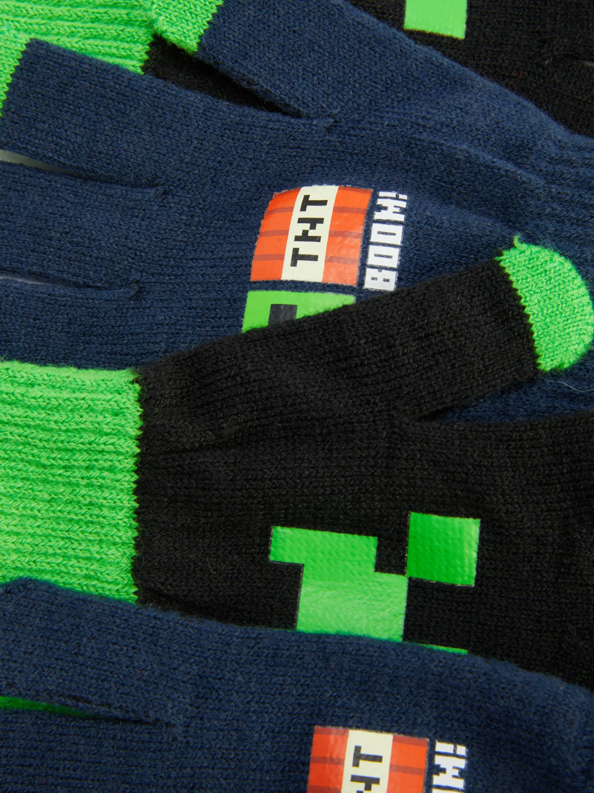 Pack 2 Pares Luvas Malha Minecraft