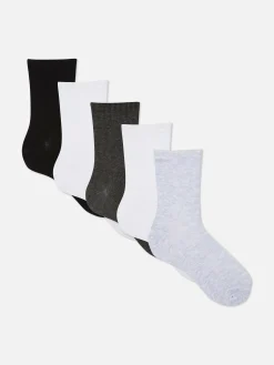 Pack 5 Pares Meias Caneladas