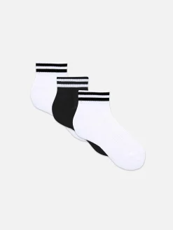 Pack 3 Pares Meias Cano Curto Riscas