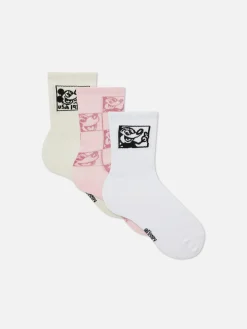 Pack 3 Pares Meias Disney Mickey Mouse X Keith Haring