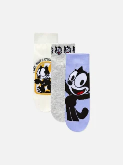 Pack 3 Pares Meias Ténis Gato Félix