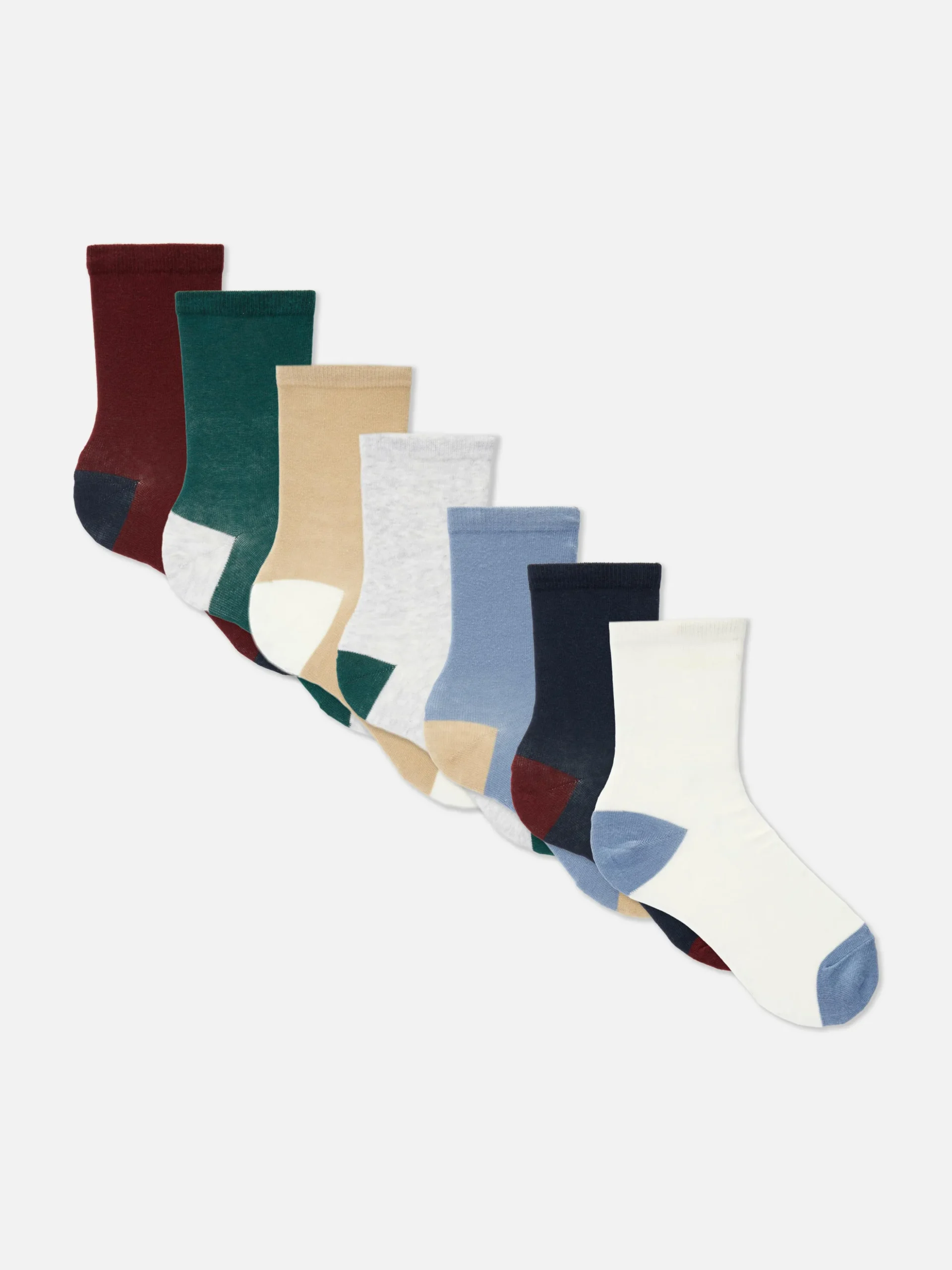 Pack 7 Pares Soquetes Bloco Cor