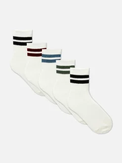 Pack 5 Pares Soquetes Desporto Riscas