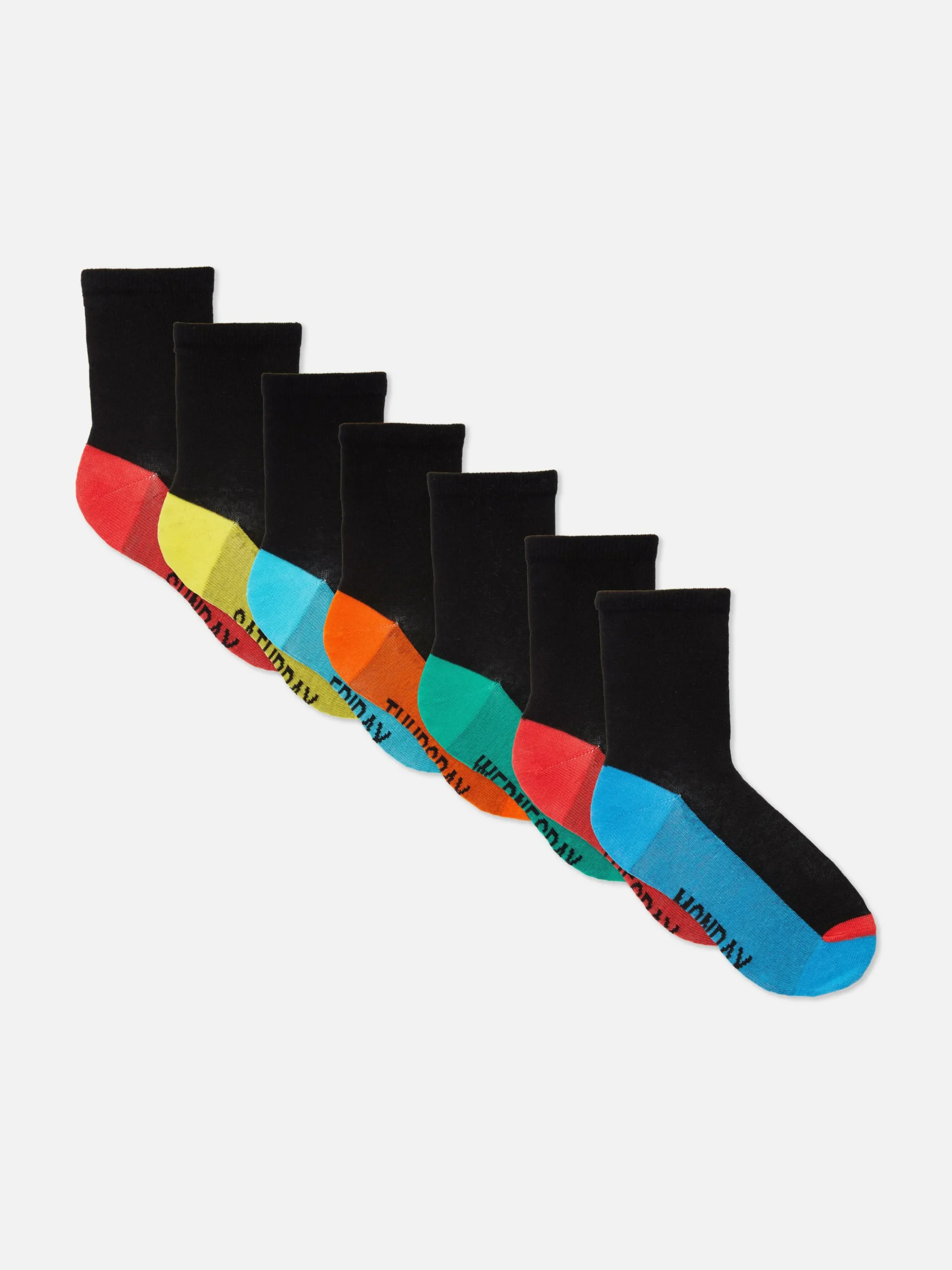 Pack 7 Pares Soquetes Dias Semana