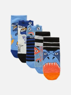 Pack 5 Pares Soquetes Fantasia Dinossauro
